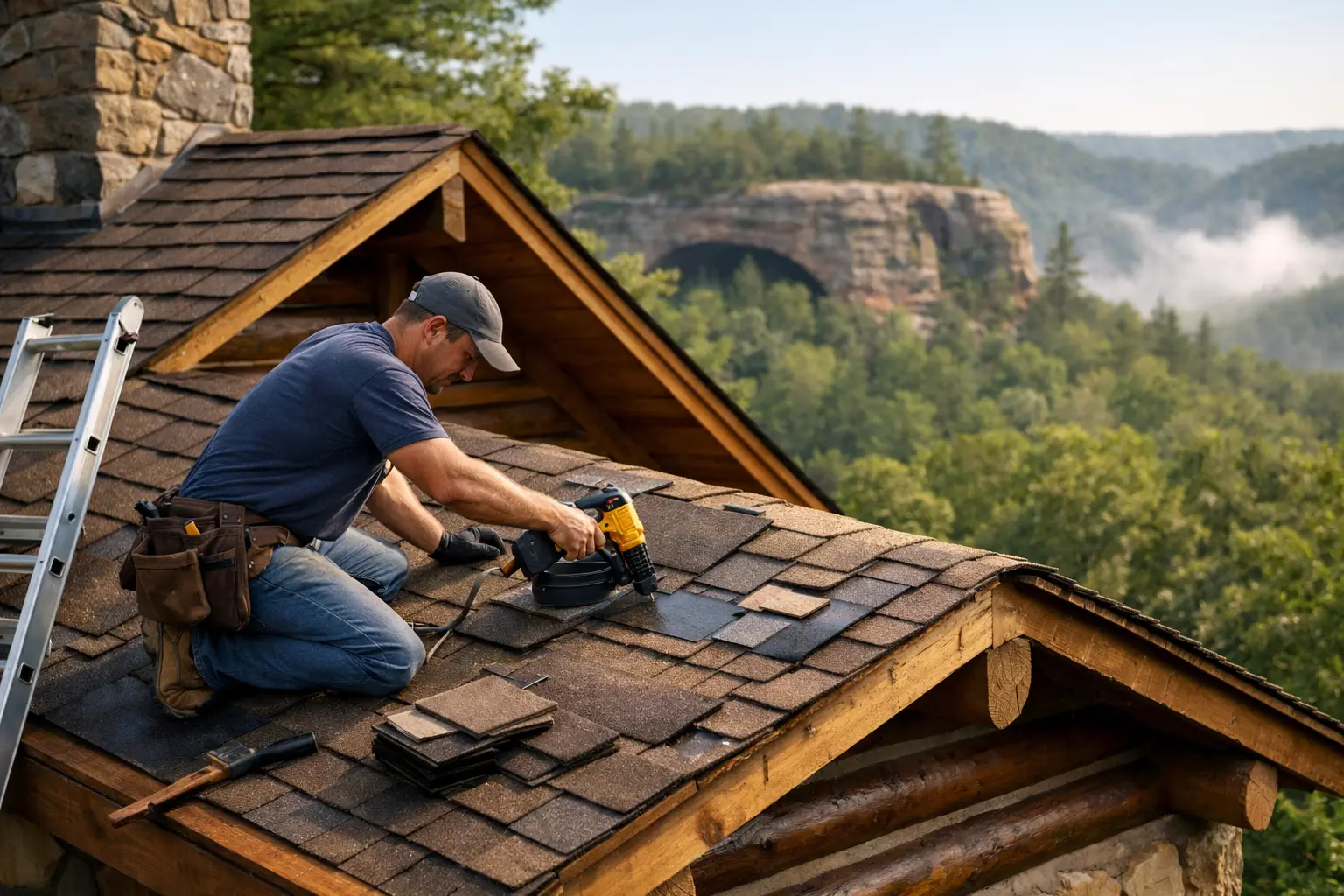 Cabin Roof Repair in Red River Gorge Done Right