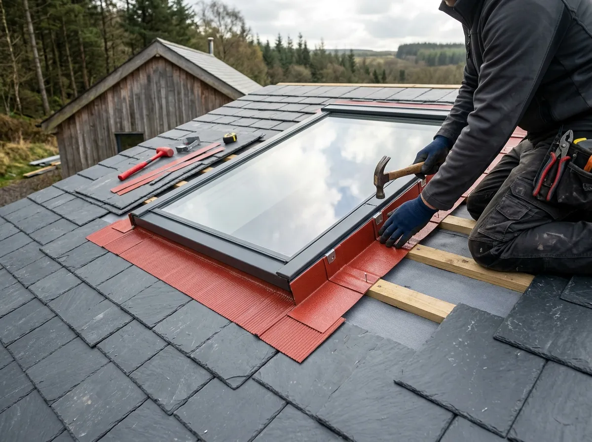 Skylight & Vent Boot Repair — repair detail
