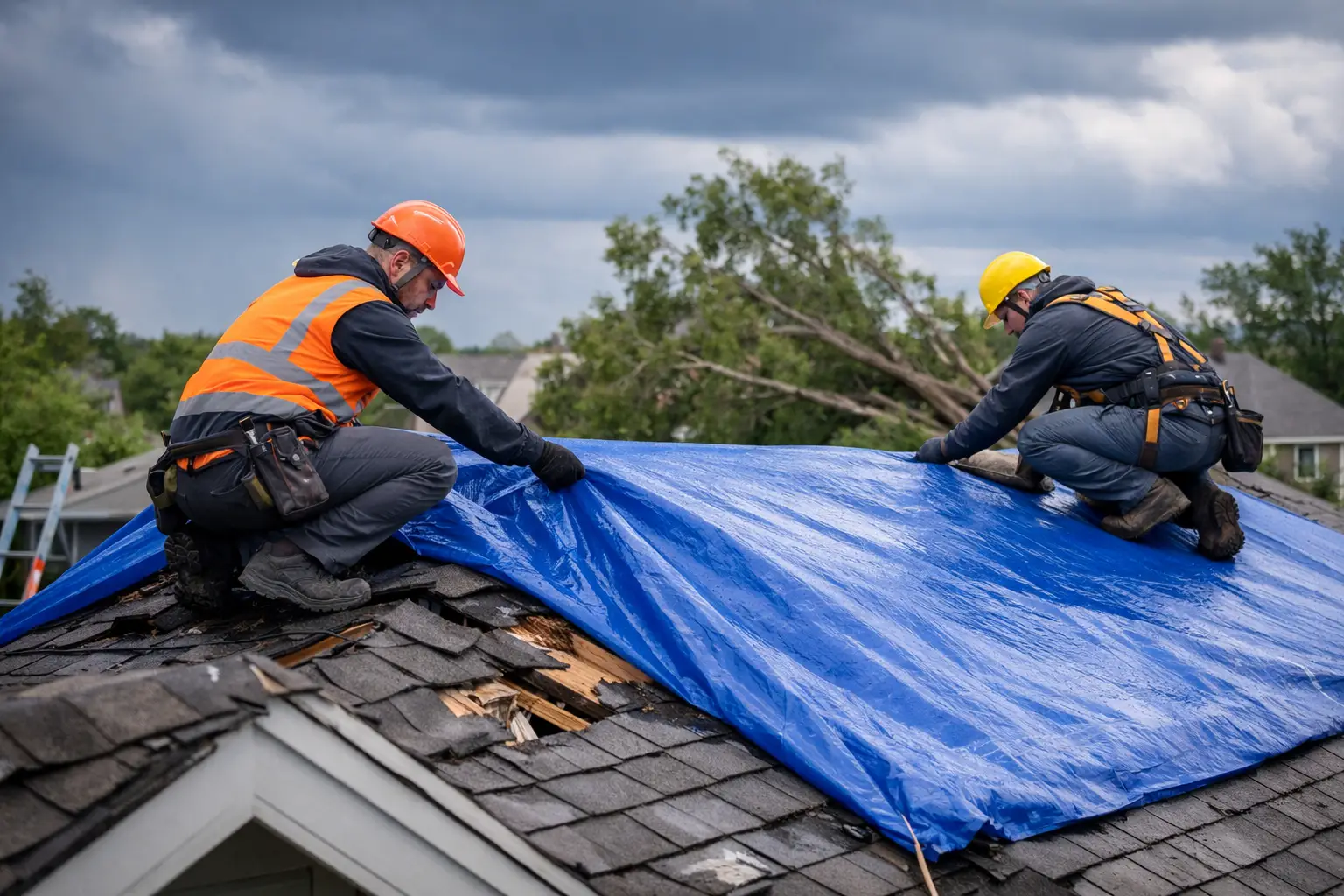 Emergency Roof Tarp Service After a Storm
