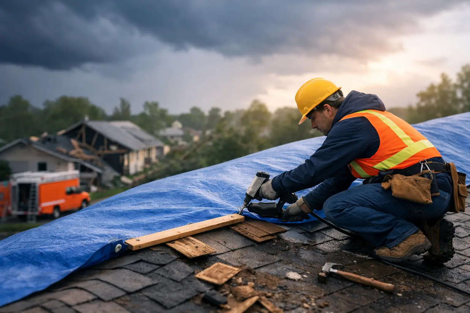 Storm Damage Roof Dry In: What to Do First